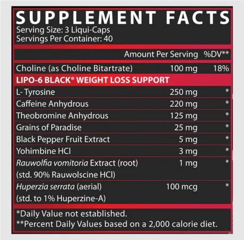 Nutrex Lipo6 Black 120 Capsules