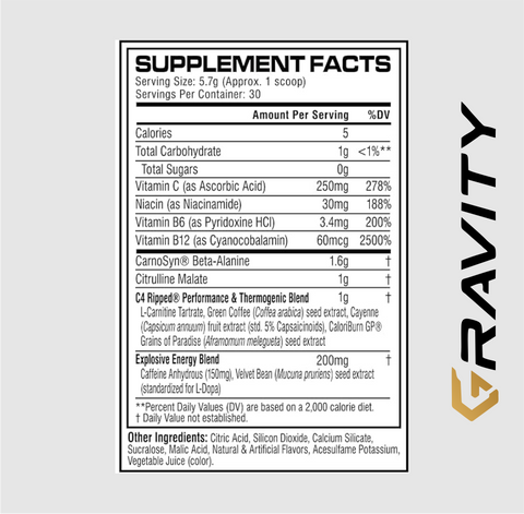 Cellucor C4 Ripped Pre-Workout 30 Servings