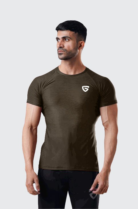 Muscle Texture Tee-Olive