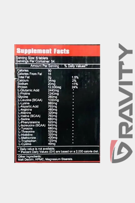 Mega Sport Amino Hardcore 325 Tablets