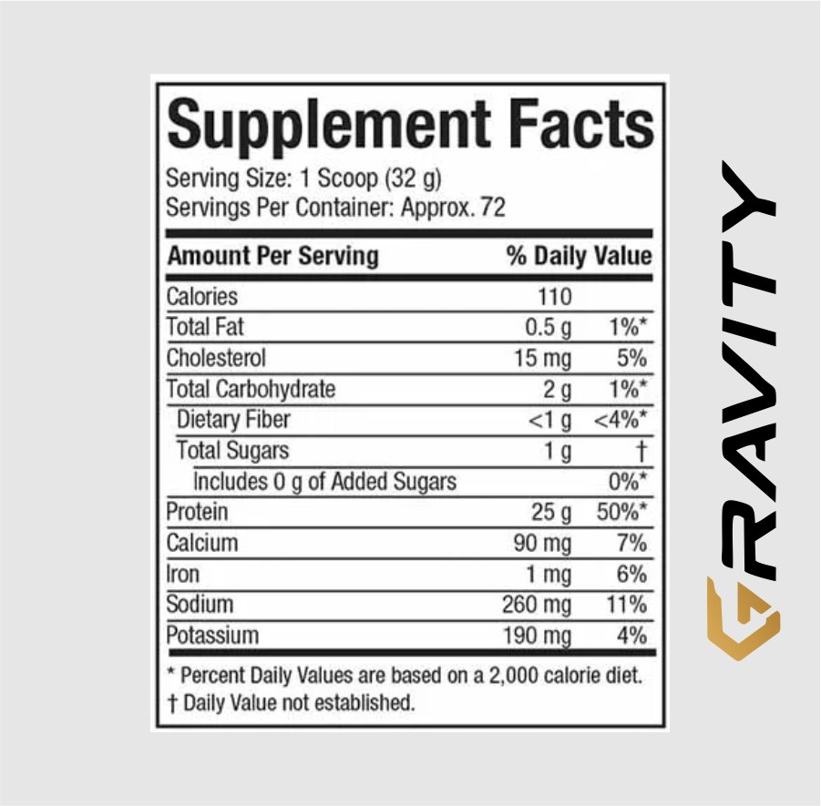 MuscleTech ISO Whey 5lbs nutrition facts and protein information